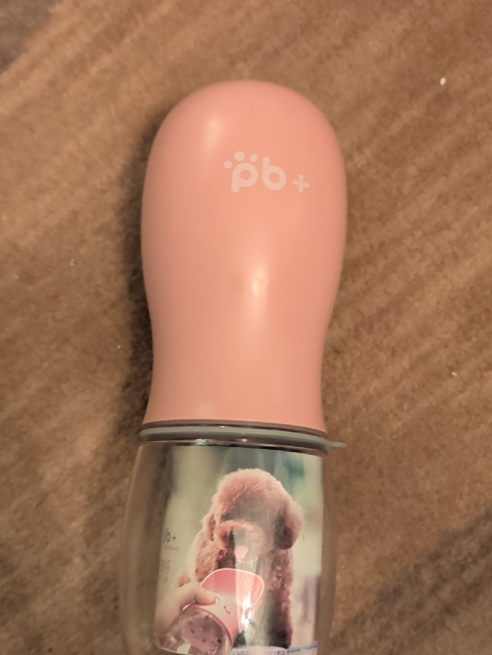 Pink Portable Dog Water Bottle Travel Dispenser